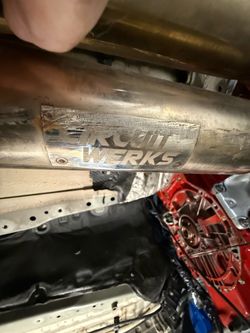 BMW n54 stainless cat back with titanium tips dual muffler