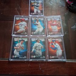 Baseball Prime Memorable Cards All In Good Condition In Plastic Cases I Have Mickey Mantle,Willie Mays,Albert Pujols, Hank Aaron, Franklin Robinson