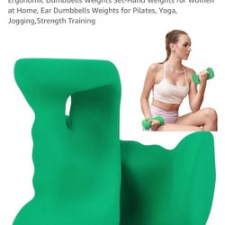 Ergonomic Dumbbells Weights Set-Hand Weights for Women at Home, Ear Dumbbells Weights for Pilates, Yoga, Jogging,Strength Training