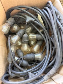 Outdoor String Lights with Edison Bulbs