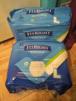 Fit Right Adult Underwear size Large 20 count (40 total)