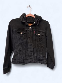 Levi's Black Denim Hooded Jacket