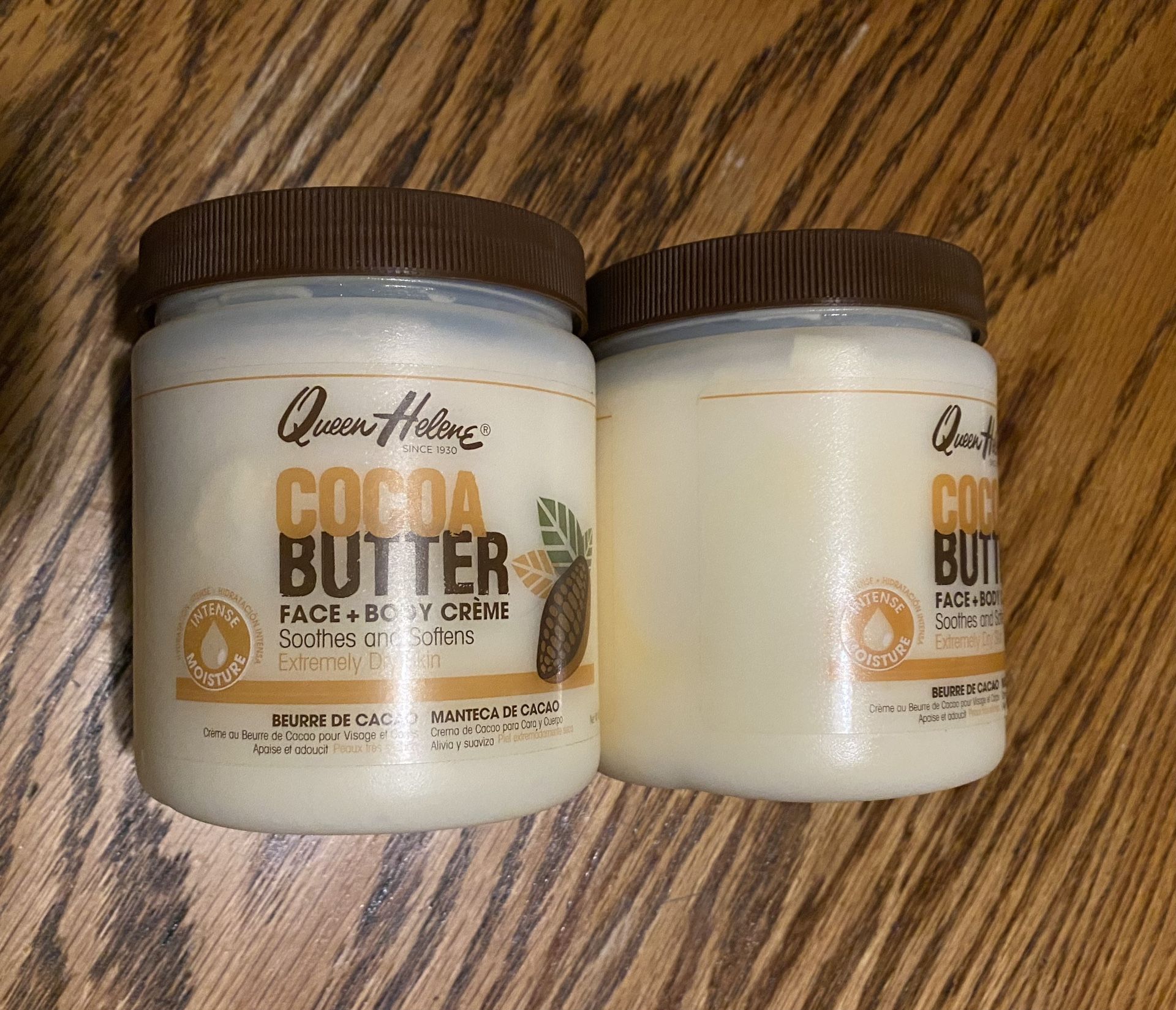 Queen Helene Cocoa Face and Body Crème x2 15oz Jars