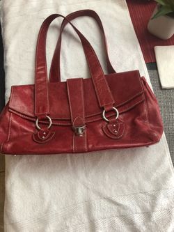 āHelen Welshā Red leather shoulder bag