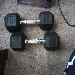 20lb Rubber Dumbbells NEW