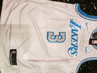 Anthony Davis White Los Angeles Lakers Playoff Jersey