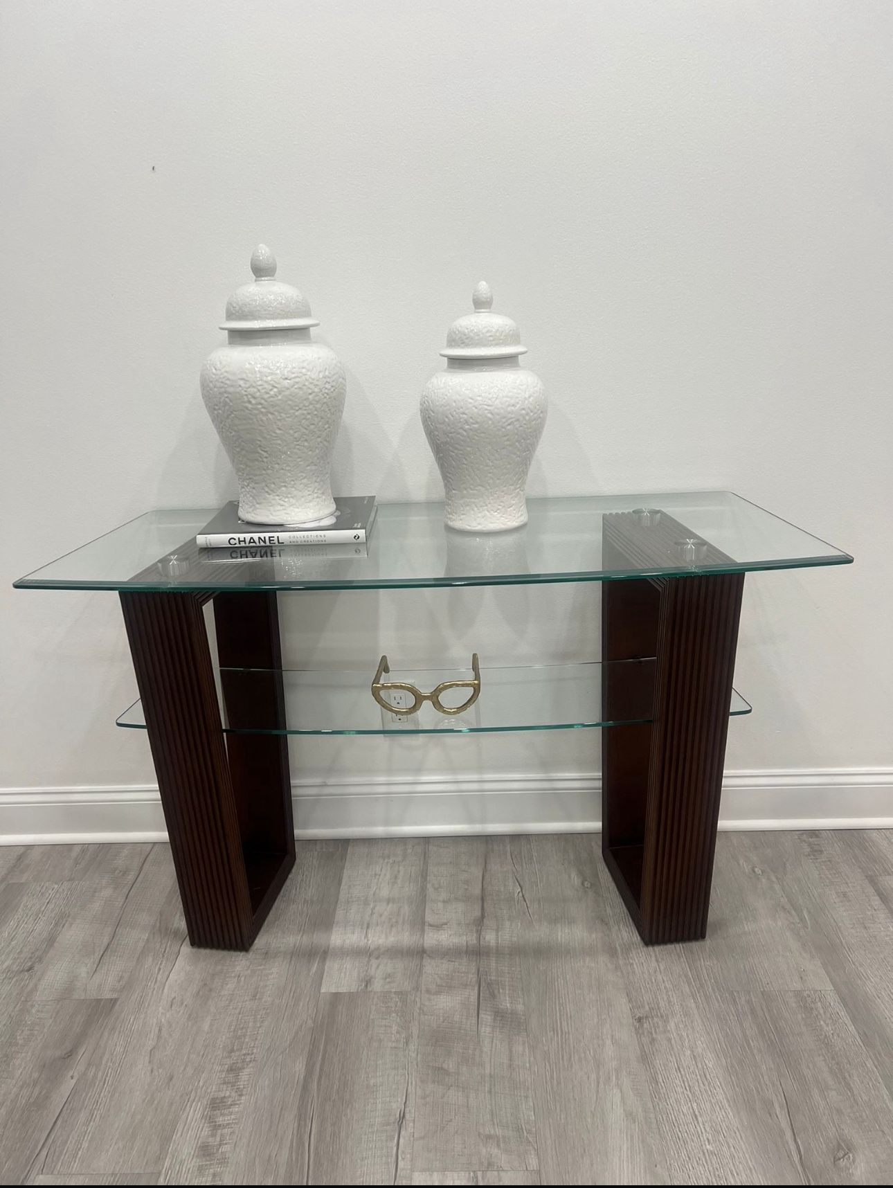 Two Glass Tables For Sale
