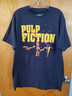 Pulp Fiction Graphic T-Shirt Men’s Large Black Movie Tee Quentin Tarantino Shirt