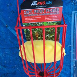 10ft Fruit Picker with Telescopic Aluminum Pole