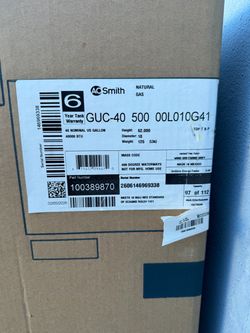 A.O. Smith 40-Gallon Natural Gas Water Heater