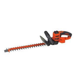 BLACK+DECKER 20-inch Corded Electric Hedge Trimmer with integrated saw blade