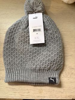 Puma Knit Pom Beanie Grey