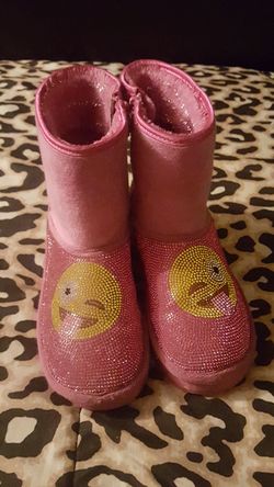 Girls skechers pink boots size 12