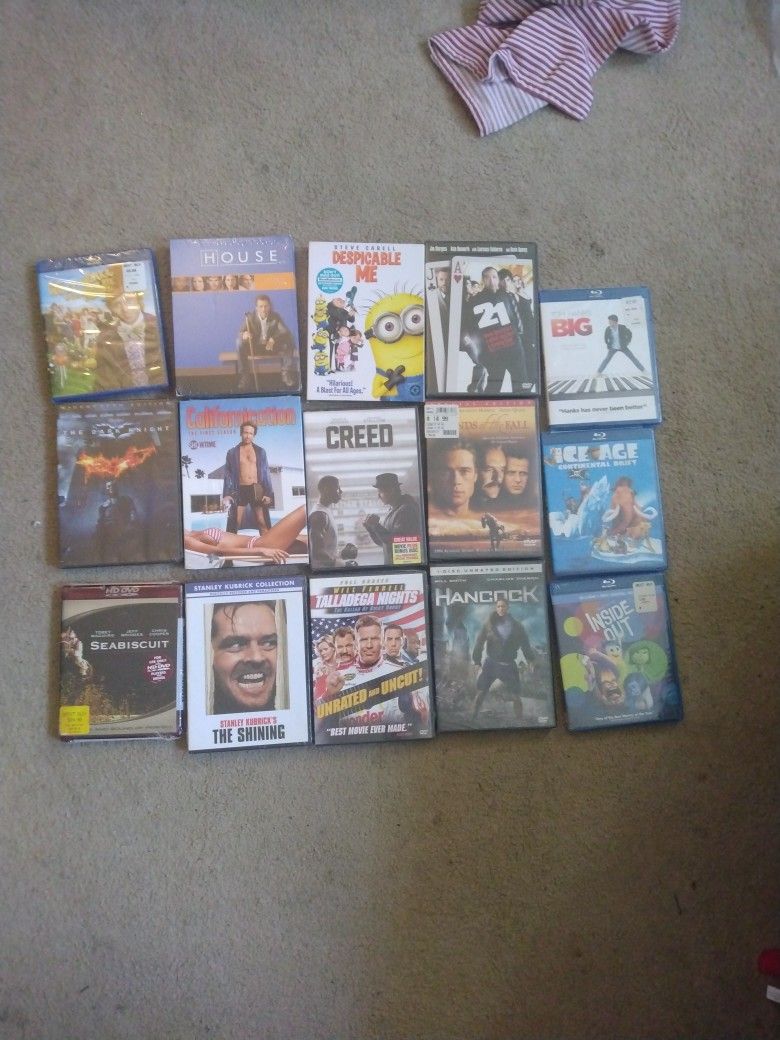 A DVD/Blu Ray Lot Of 15 Brand New