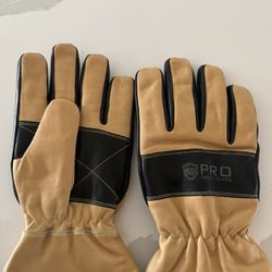 New Leather Firefighter Safety Gloves Large 