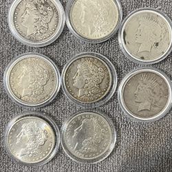 Silver Coin lot Morgan’s And Peace