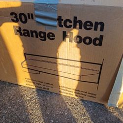 30"White Kitchen Range Hood  