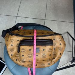 MCM Fursten Belt Bag Large Brown Leather