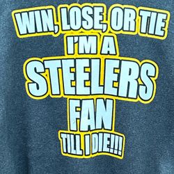 “Pittsburgh Steelers Fan” Jerzees Hooded Sweatshirt 