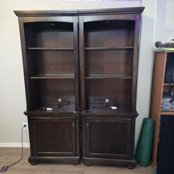 Entertainment Center- Two Side Pieces/ Display Cases