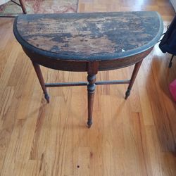 Antique 1/2 round hallway table