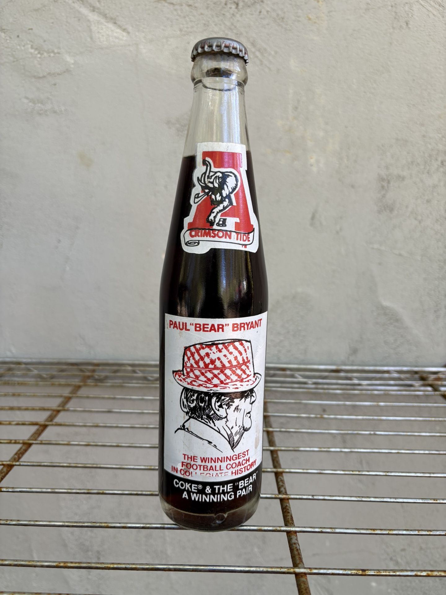 Paul “Bear Bryant Historical Coke Bottle