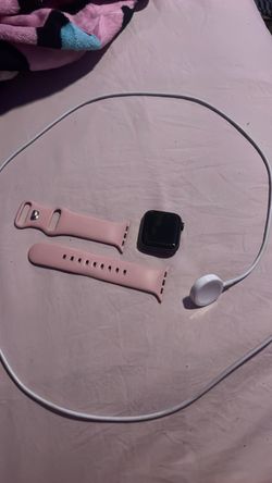 Apple Watch Series 5 with Pink Band and Charger