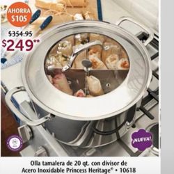 Olla Tamalera Divisor Y Base PH 20 Cuartos