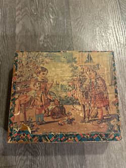antique 6-sided Victorian lithograph wooden early 1800 late 1900 block puzzle