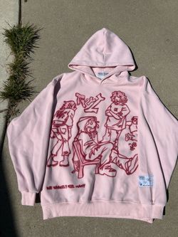 Efric eden pink graphic hoodie