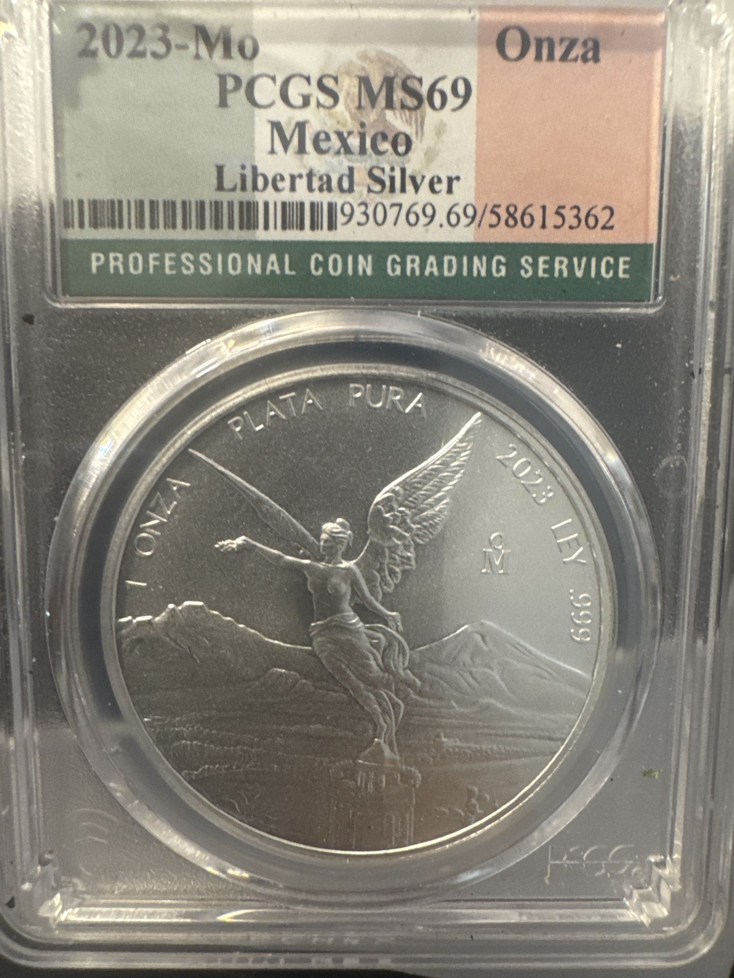 #74 2023 Mexico 1 Onza Silver Libertad PCGS MS69 – Rare Low Mintage Collector Coin