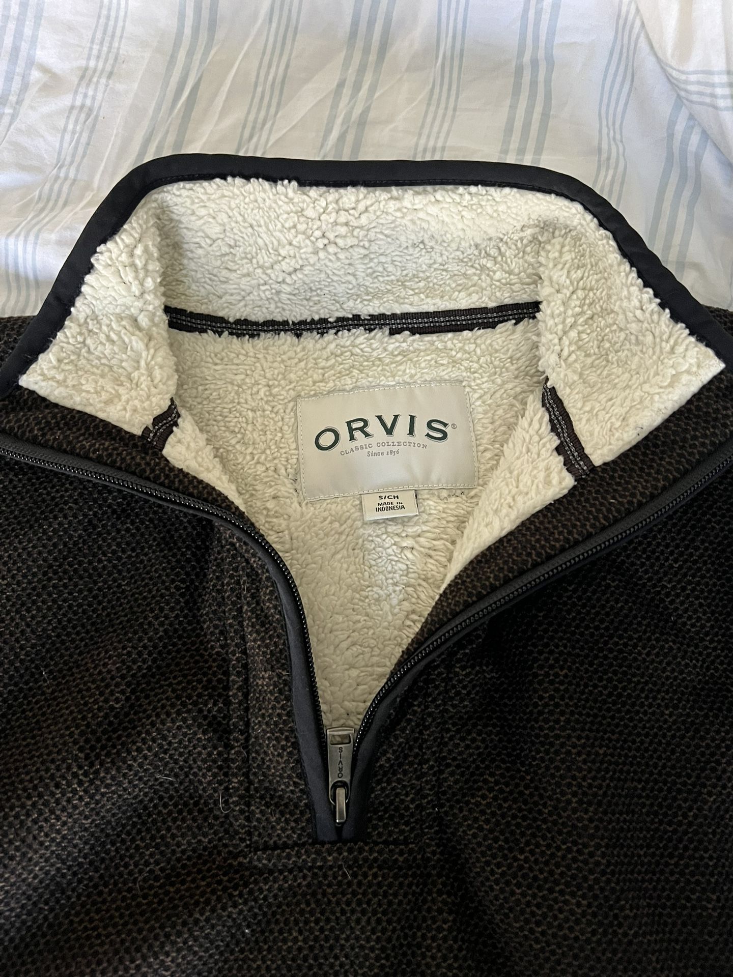 Brown Fleece Orvis Sweater