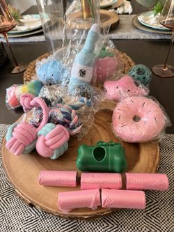 Dog Toys And Poop Bag With Holder