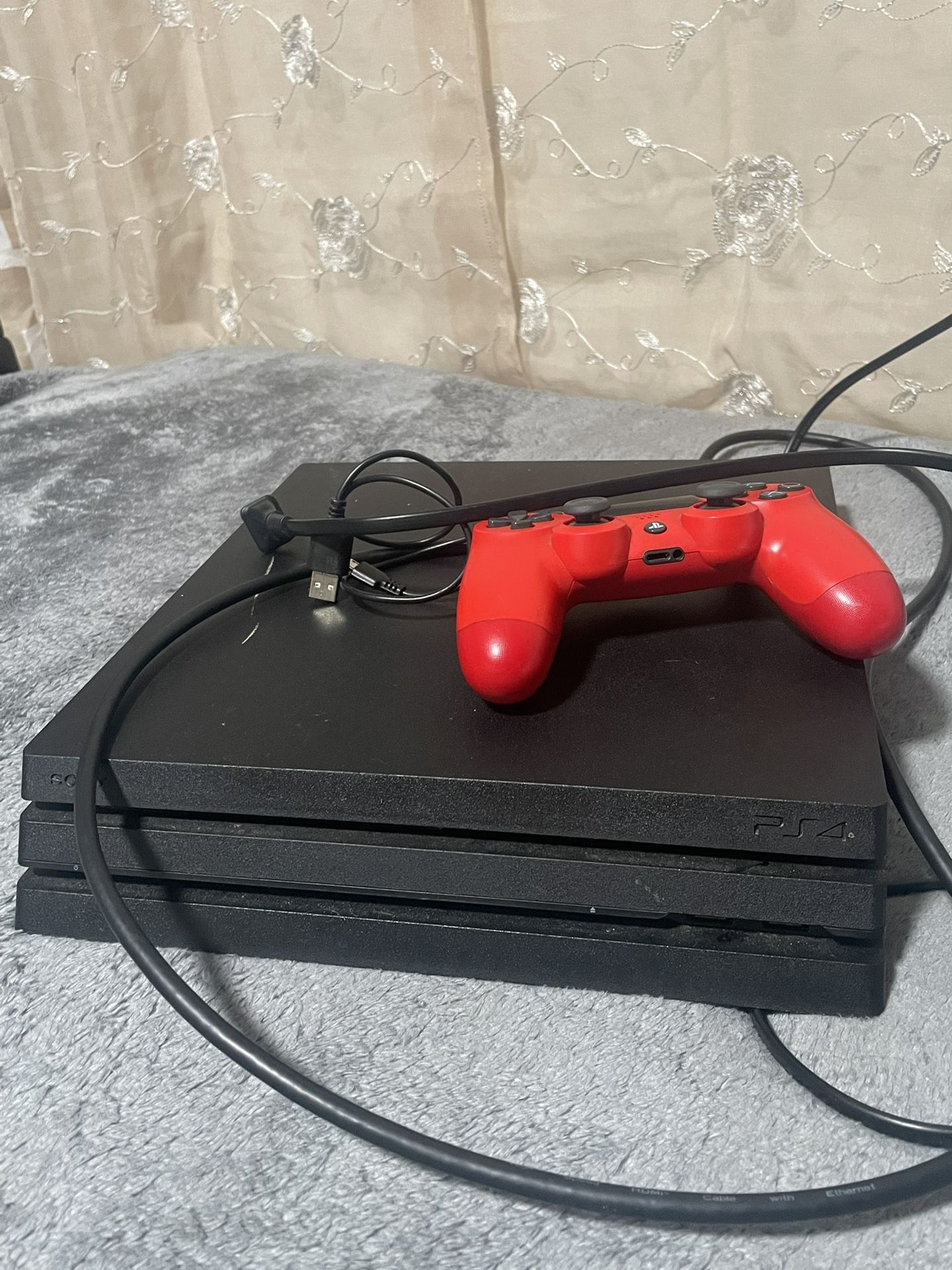 PS4 with controller