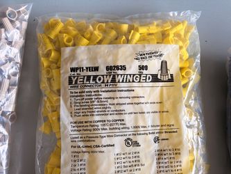Yellow Winged Wire Connectors 500-Pack WP11-YELW