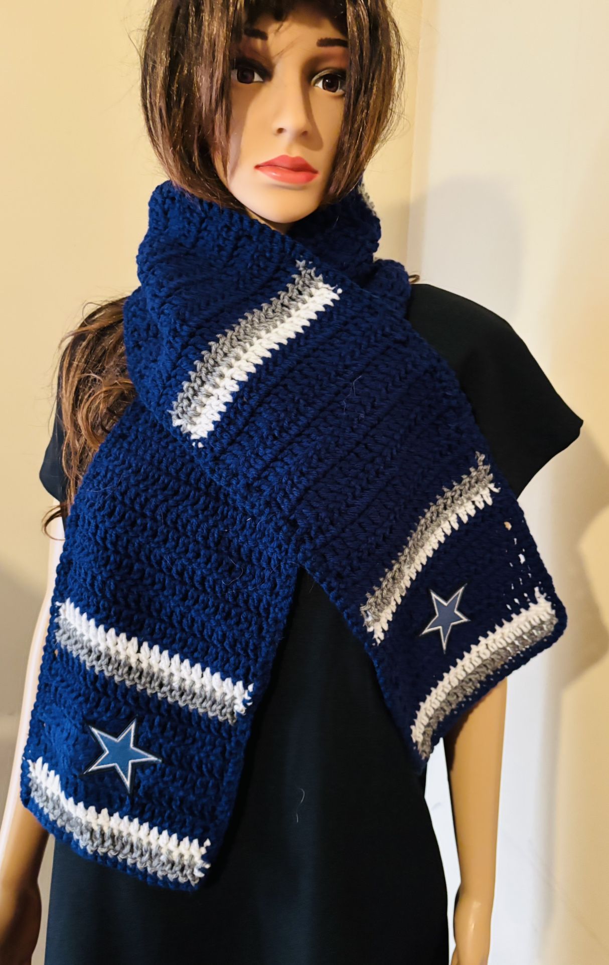 Dallas Cowboys Scarf Handmade One of a Kind.