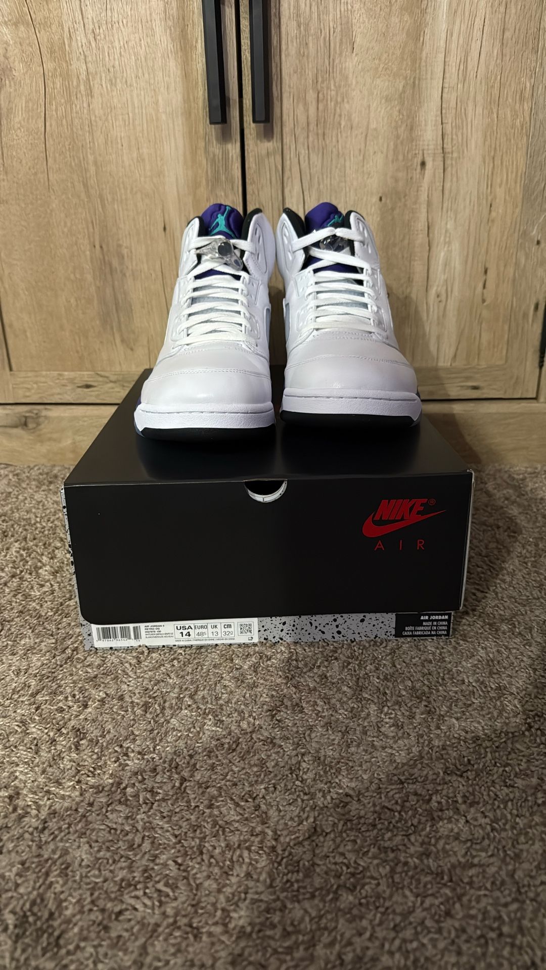 Jordan 5 Grape Brand New Size 14