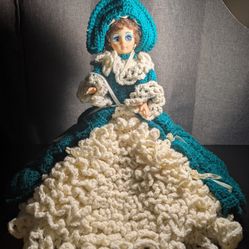 Vintage Crochet 15" Doll