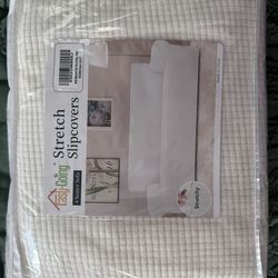 4 Seater Stretch Sofa Slipcover – Cream (82–108”) – New