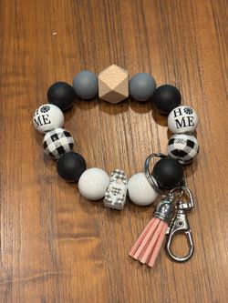 Silicone Bead Bracelet Key Holder 