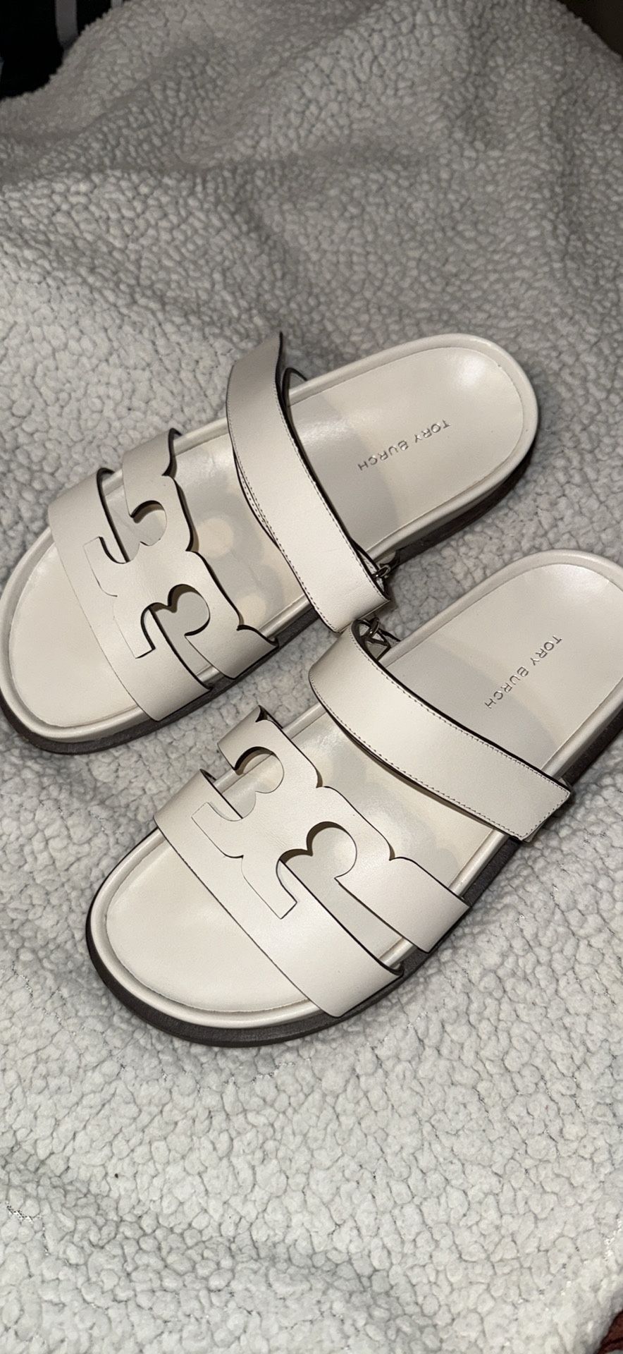 Tory Burch Ines Sport Slide Ivory Leather