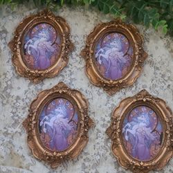 The Last Unicorn Mini Art In Small Baroque Frames 