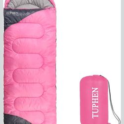 tuphen- Sleeping Bags for Adults Kids Boys Girls Backpacking Hiking Camping Microfiber Liner, Cold Warm Weather 4 Seasons Indoor Outdoor Use, Lightwei