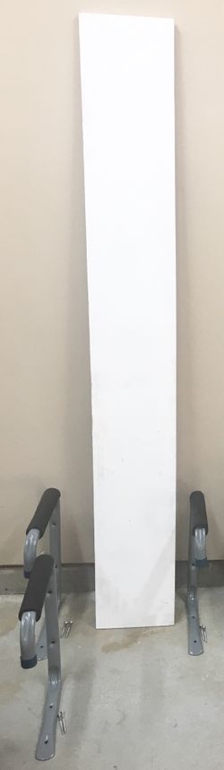 Lumber Shelf Board with Three Brackets 