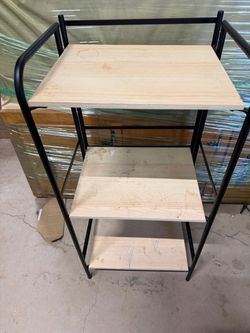 Three tier folding shelf