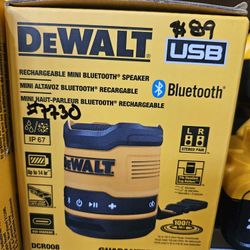 Dewalt Rechargeable Mini Bluetooth Speaker 