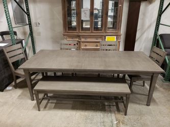 New 6pc dining room table set with leaf tax included delivery available