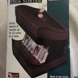 Coin Sorter Motorized Drop And Roll Bank USA Vintage New 