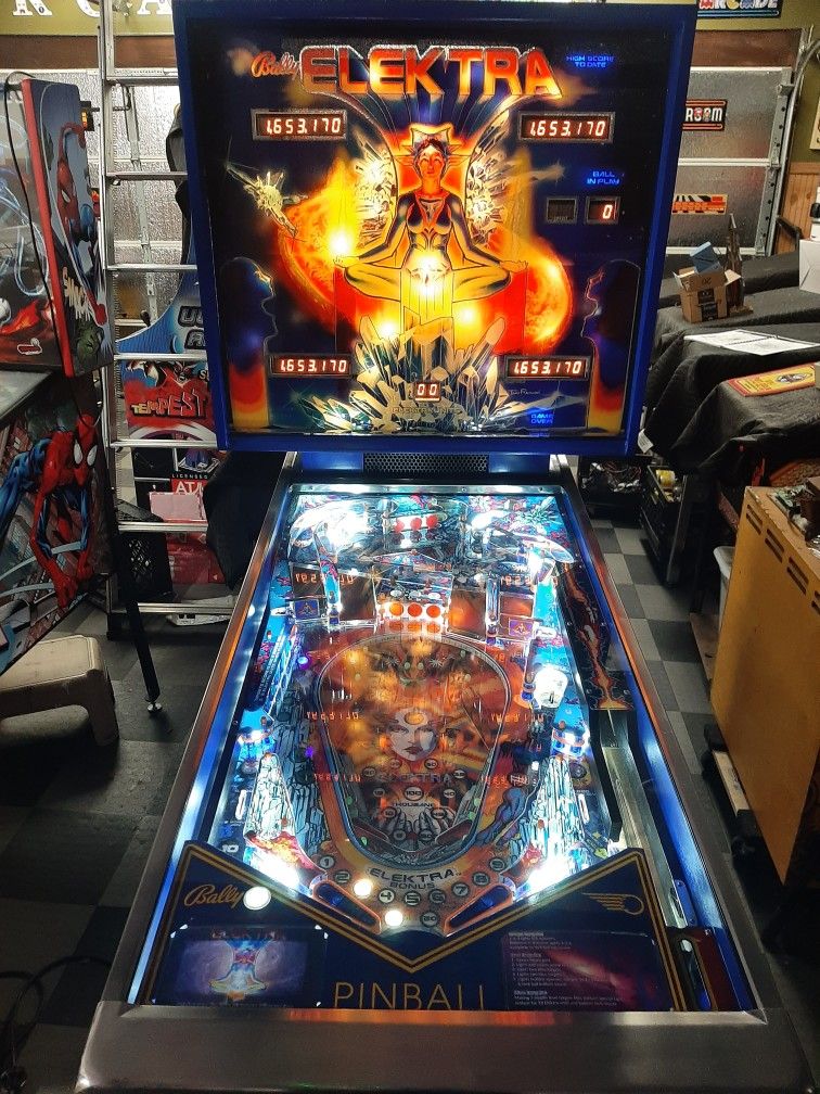 Restored Bally Elektra Pinball Machine With Many Upgrades