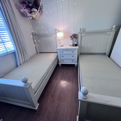 2 Twin Bed frames with Box Springs (price for both)